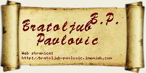 Bratoljub Pavlović vizit kartica